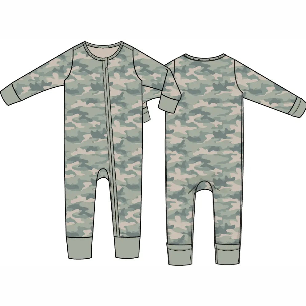 Angel Dear Convertible Romper Camo