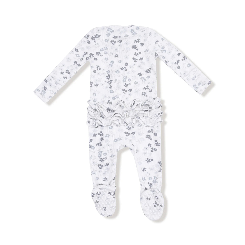 Caroline's Calico Ruffle Back Footie