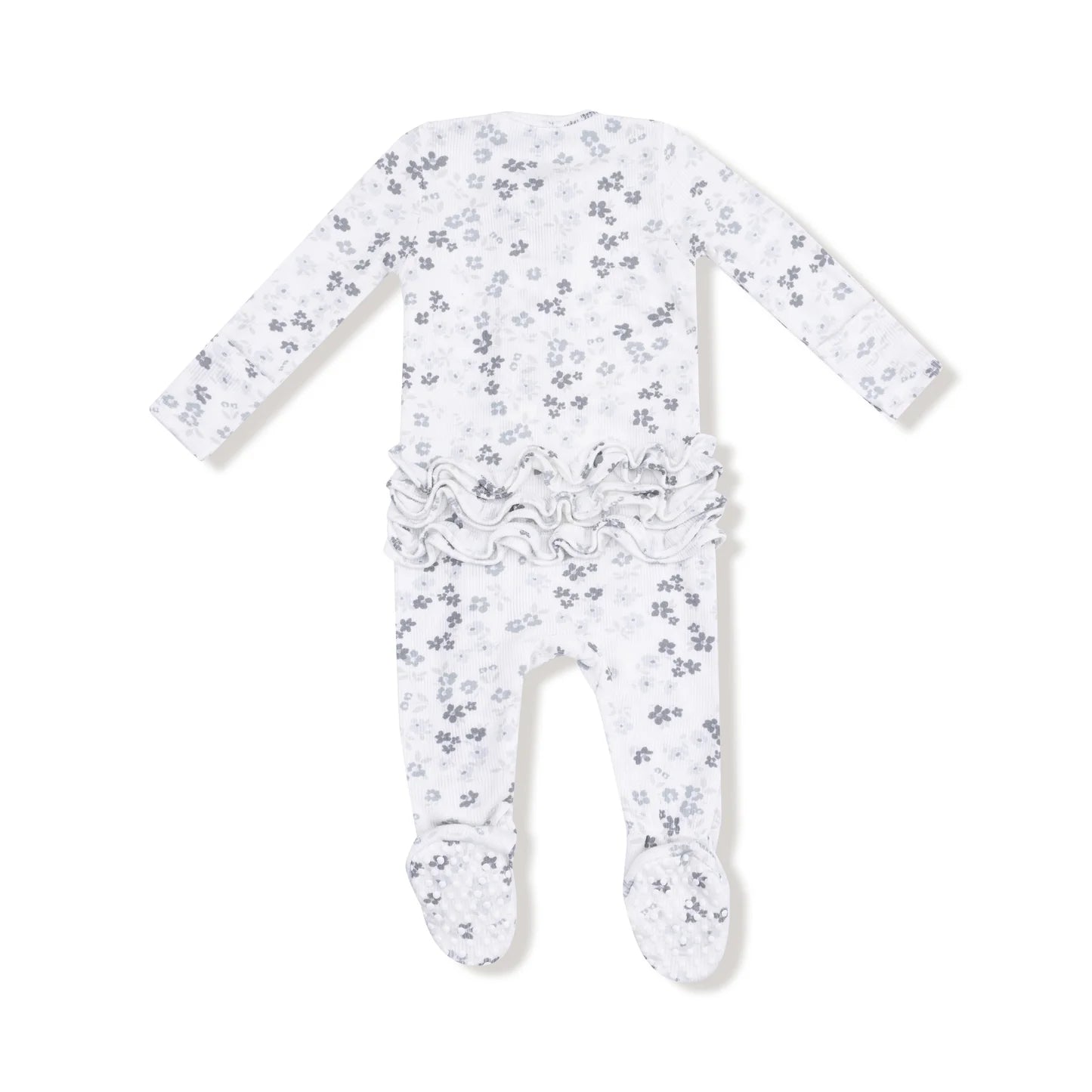 Caroline's Calico Ruffle Back Footie