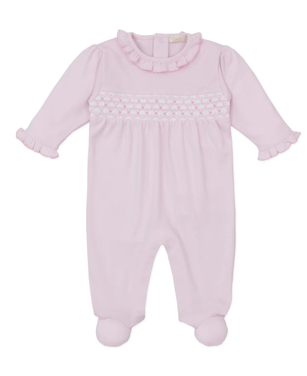 Kissy Kissy CLB Summer 25 Pink Hand Smocked Footie