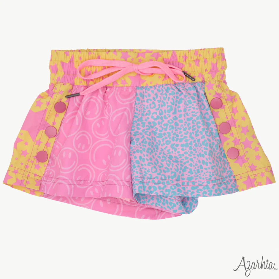 Azarhia Star/Smiley Color Block Short
