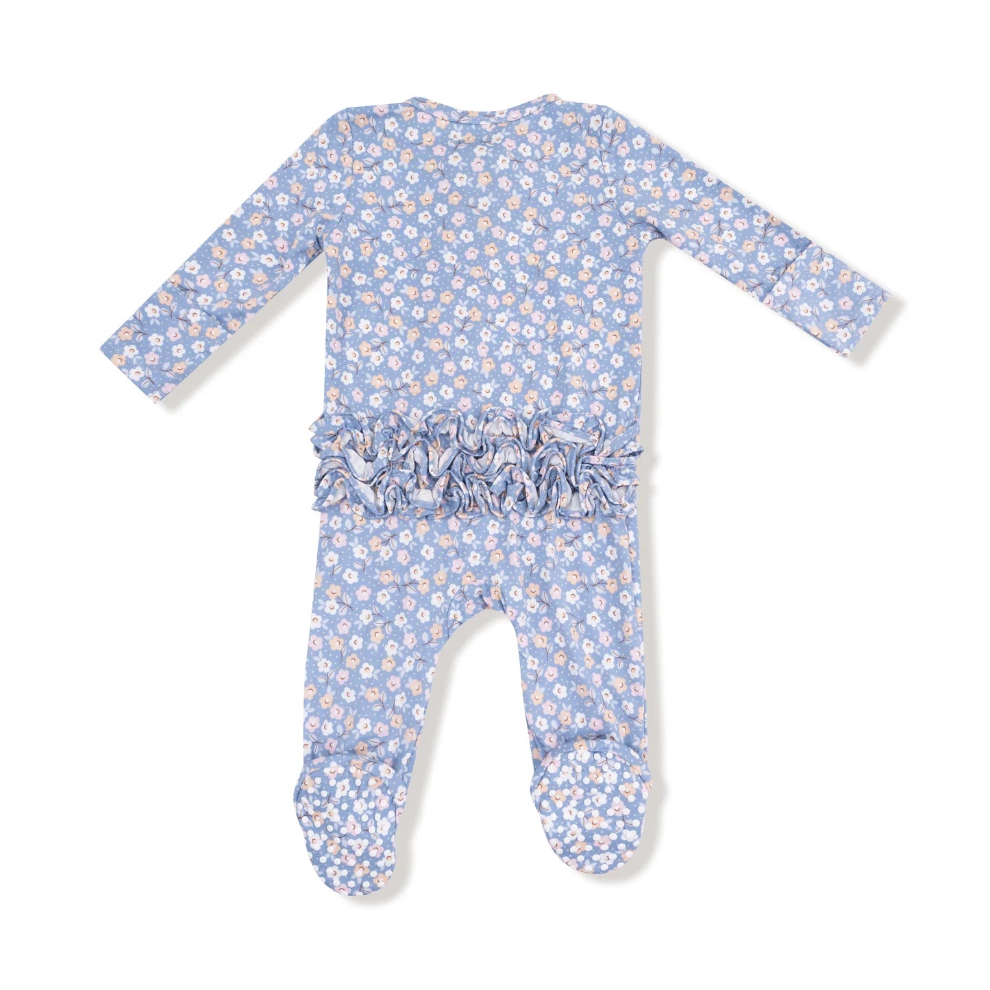 Country Calico Ruffle Back Footie