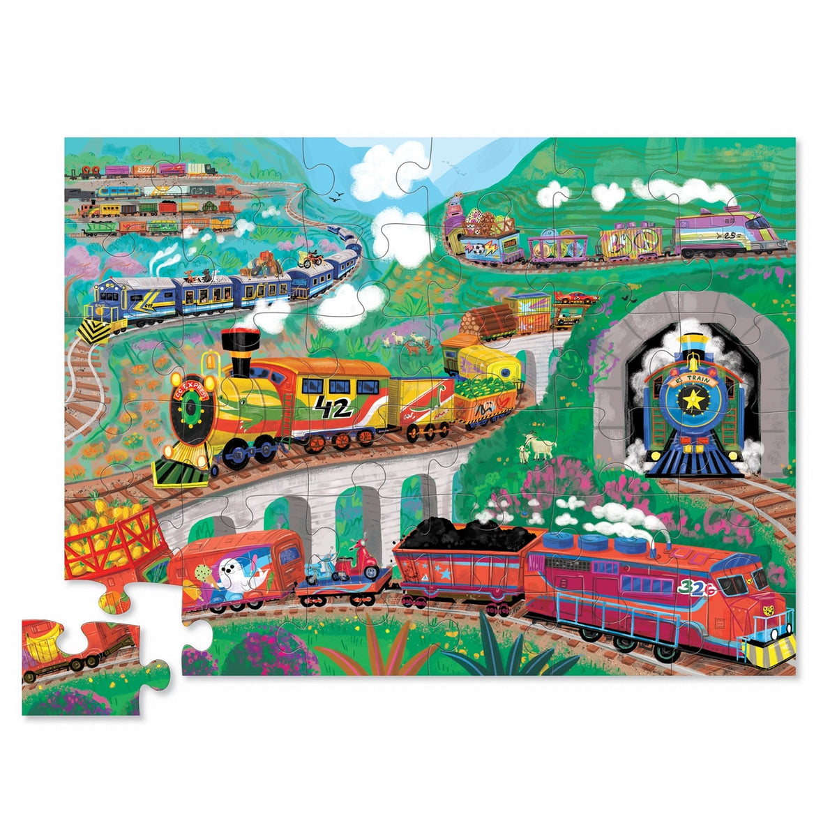 Puzzle-All Aboard Train 36 Piece