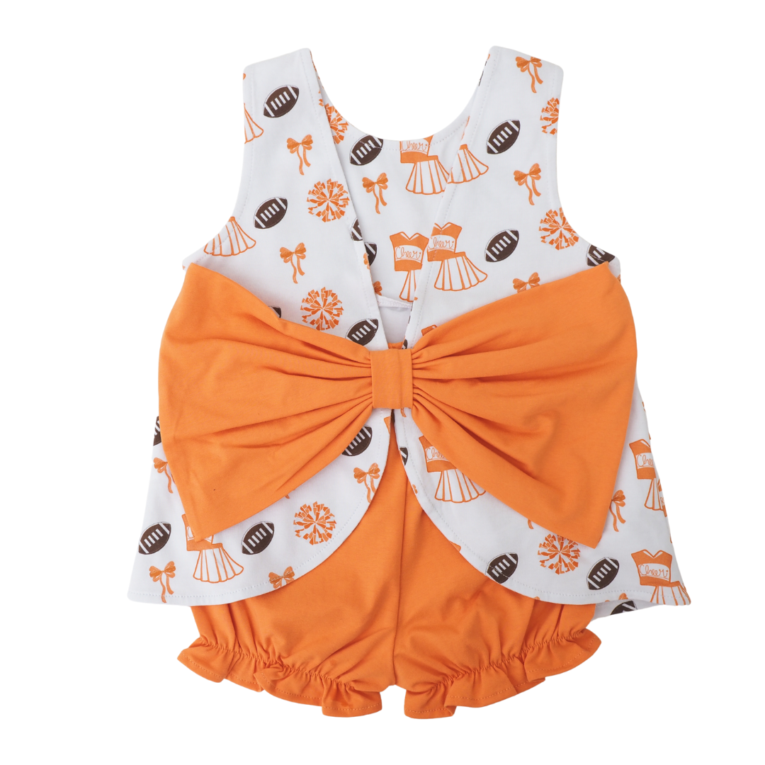 Varsity Orange Blair Bow Back