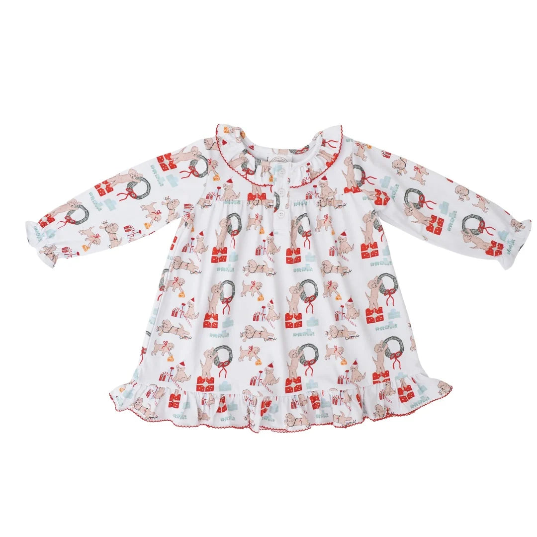 Cypress Row Santa Paws Louise Lounge Nightgown