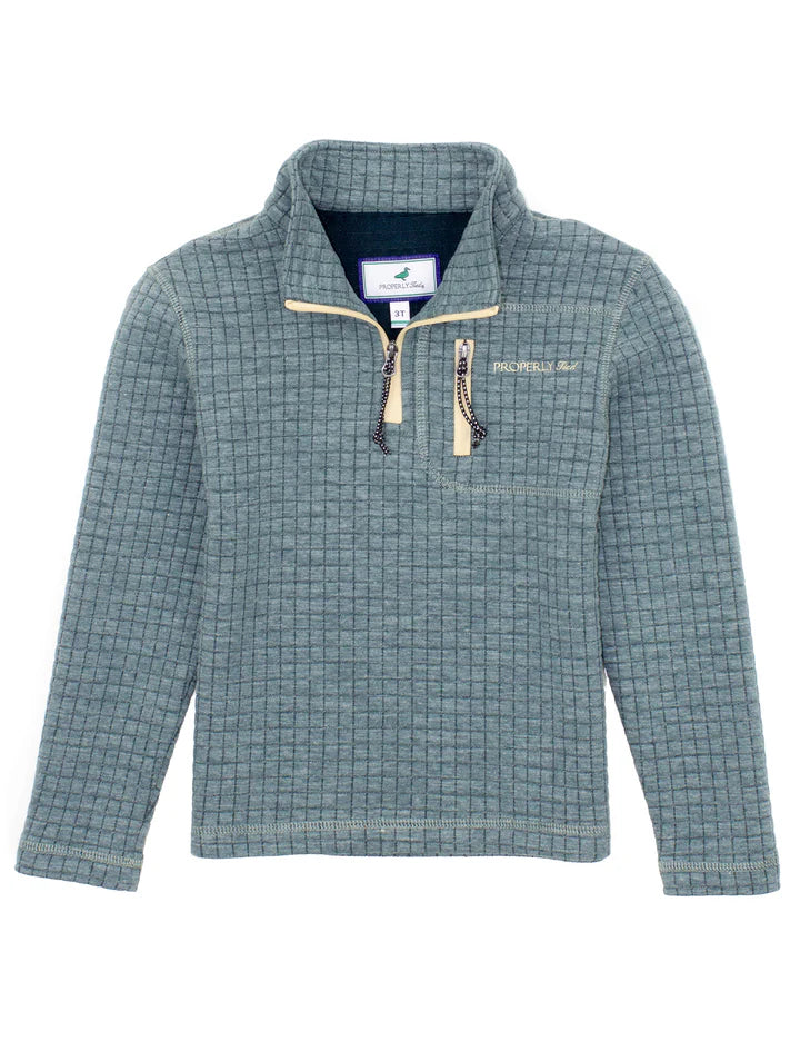 Properly Tied Boys Delta Pullover Brush Green