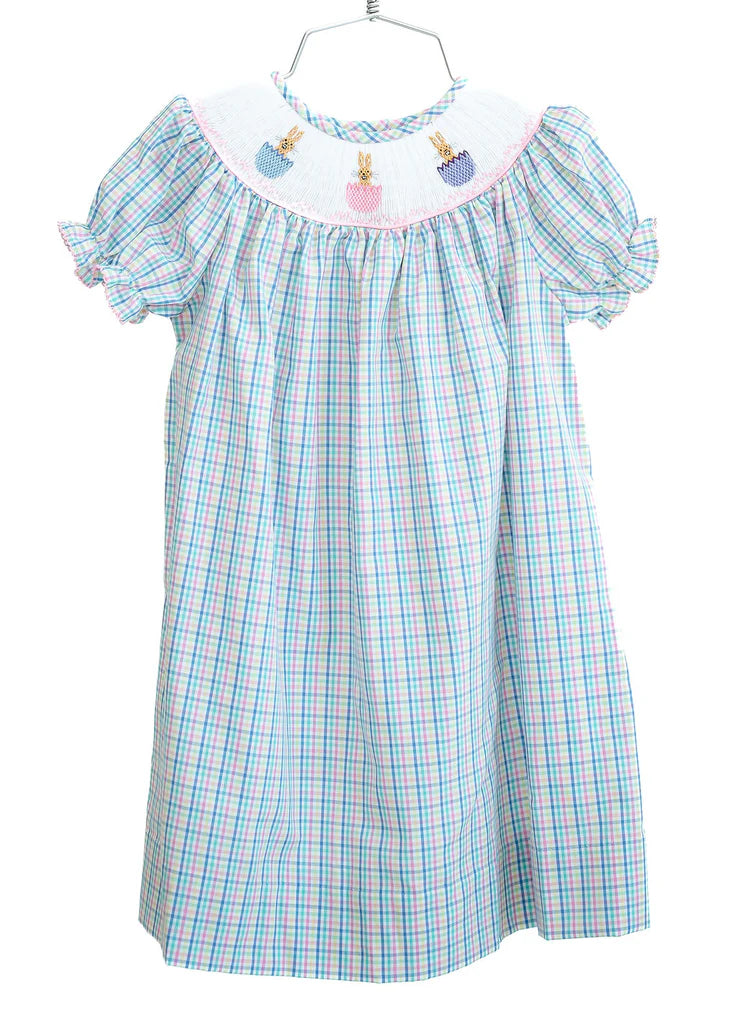Ruth & Ralph Smocked Egg and Bunny Helen Dress
