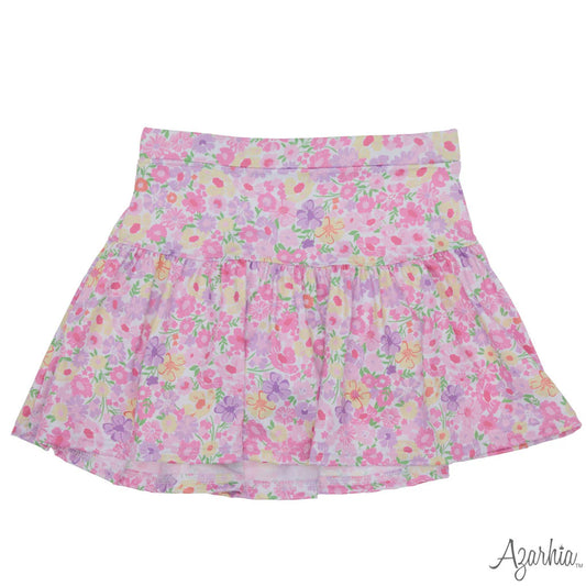 Azarhia Fall Flowers Gathered Skort
