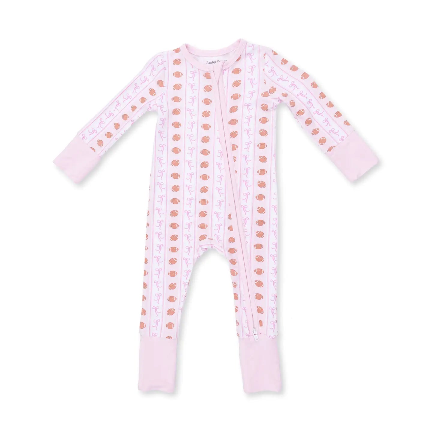 Angel Dear Convertible Romper Football Bow Stripes