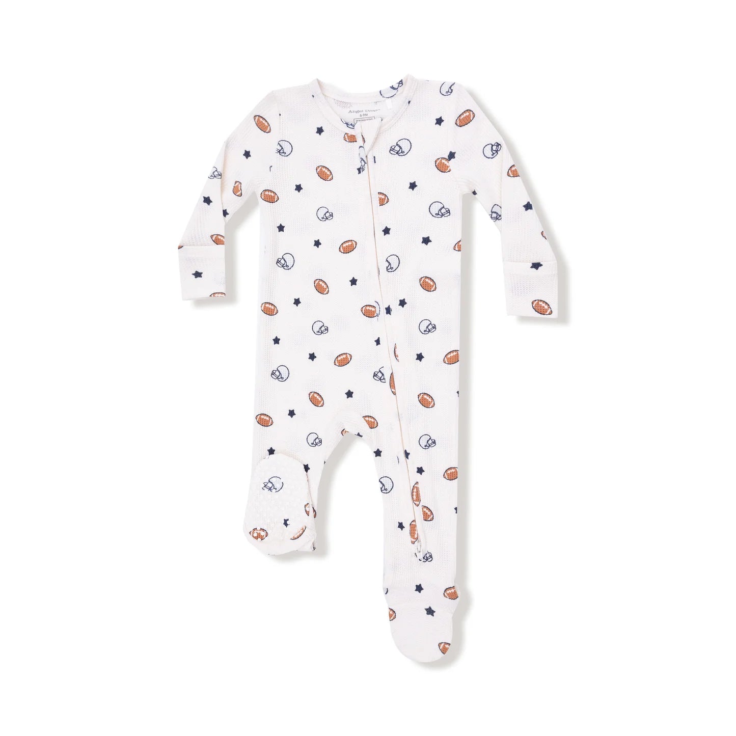Football and Stars Zipper Footie