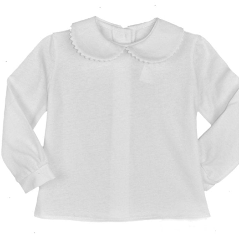 Knit Blouse with Ric Rac Collar
