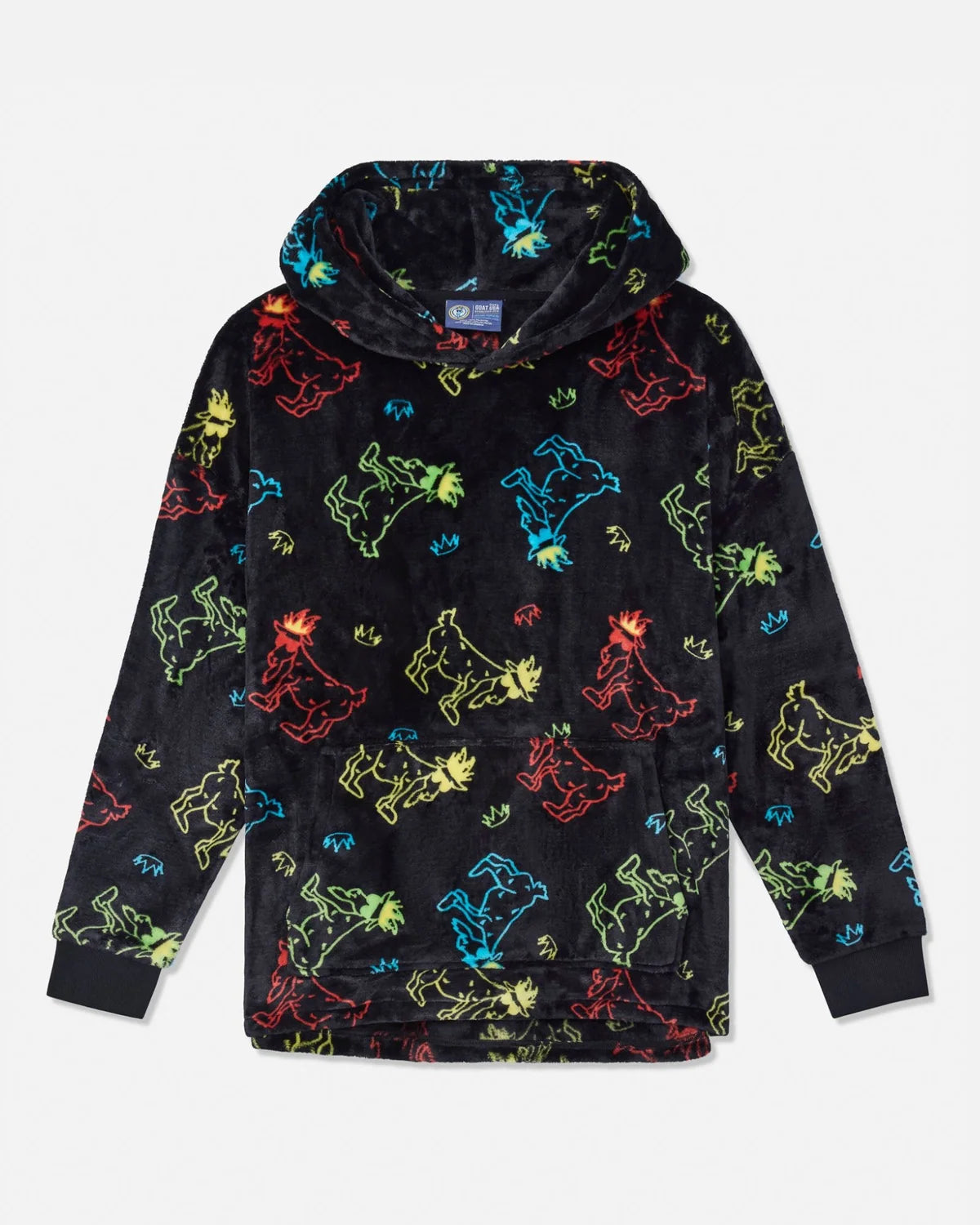 Goat USA AOP Snuggle Hoodie O/S Fits All-Black