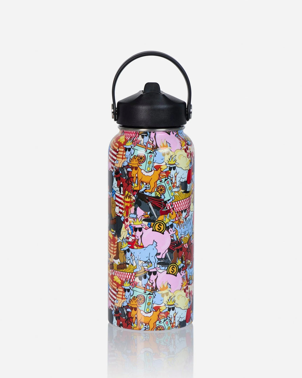 Goat USA Water Bottle Multi-Sticker AOP