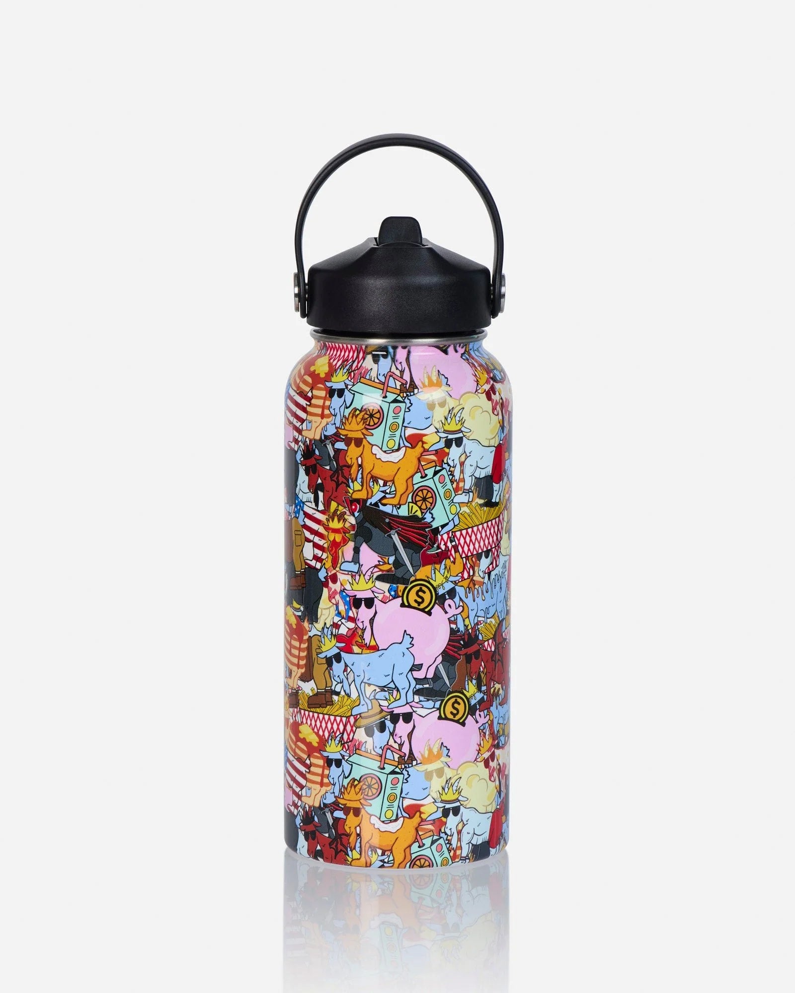 Goat USA Water Bottle Multi-Sticker AOP
