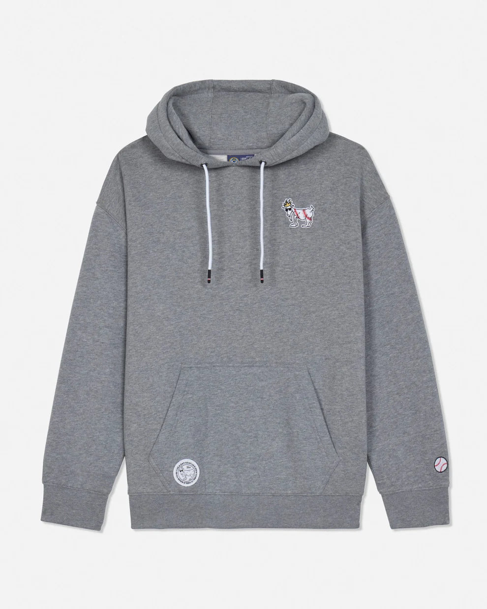 Goat USA Hooded Sweatshirt - Grey Baseball