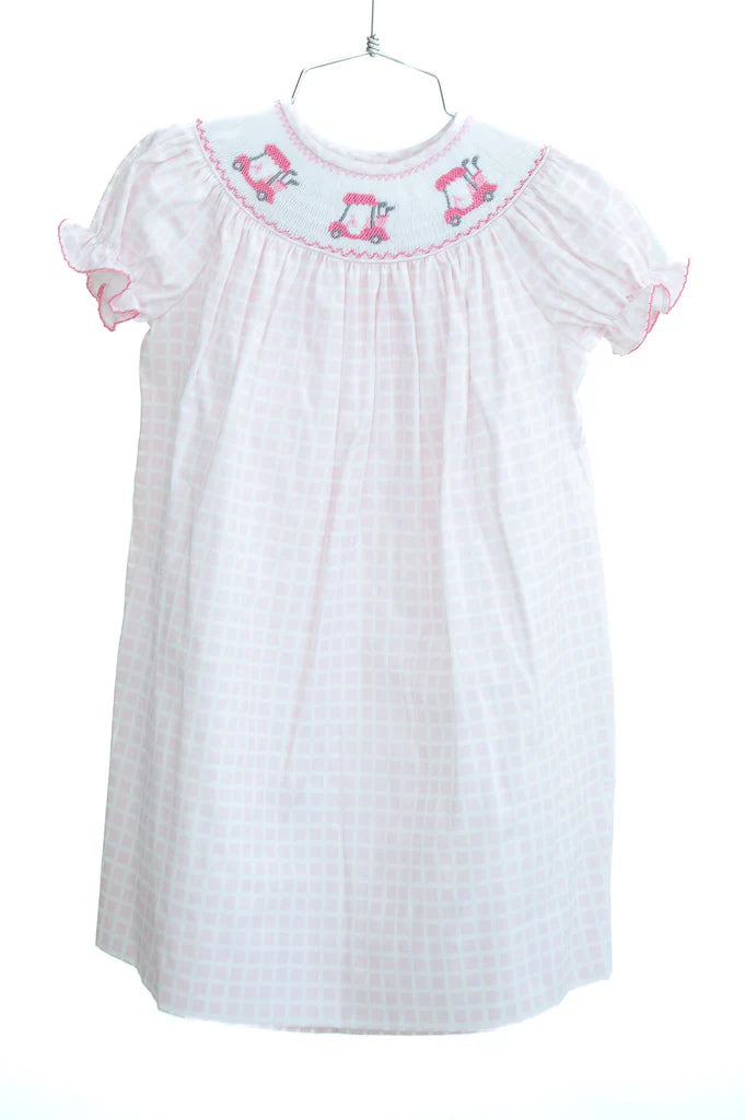Ruth & Ralph Pink Golf Smocked Helen Dress