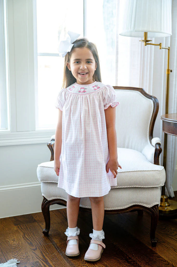 Ruth & Ralph Pink Golf Smocked Helen Dress