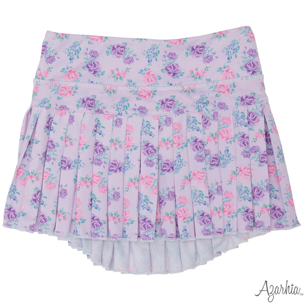 Azarhia Grand Lavender Roses Mini Pleat