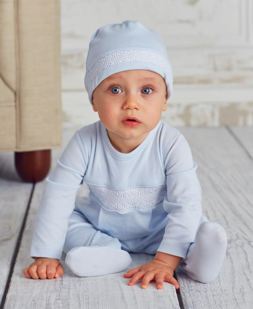 Kissy Kissy Hand Smocked CLB Charmed Blue