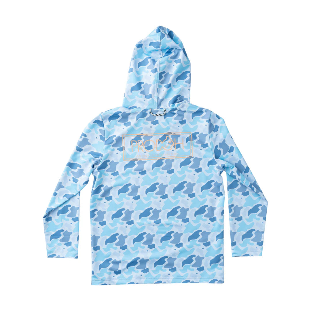 Prodoh Youth Performance Hoodie - Blue Camo