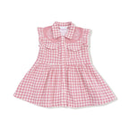 Western Pearl Snap Dress - Pink