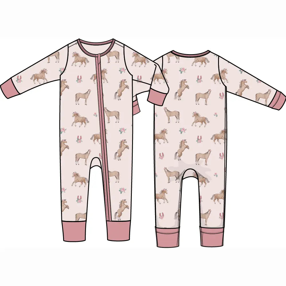Angel Dear Convertible Romper I Love Horses