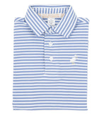 The Beaufort Bonnet Co Polo - Long Sleeve Periwinkle Stripe