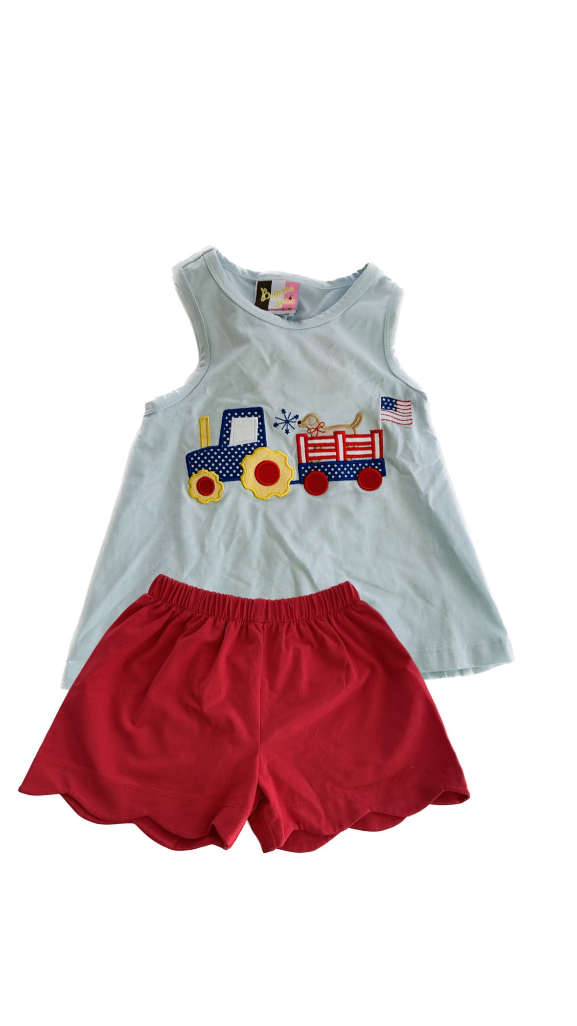 Banana Split Independence Day tank top set