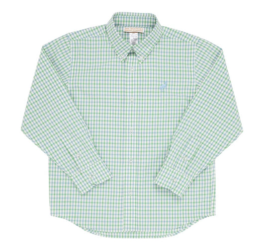 The Beaufort Bonnet Co Dean’s List Dress Shirt - Kiawah Kelly Green