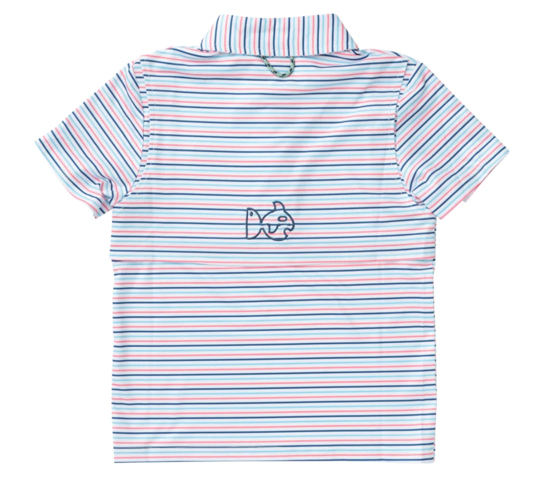 Prodoh Performance Polo-Melon Stripe