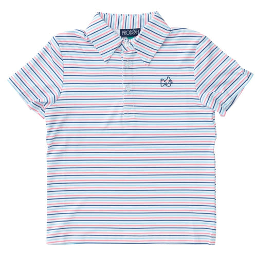 Prodoh Performance Polo-Melon Stripe