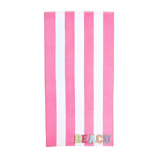 Chenille Patched Beach Towel