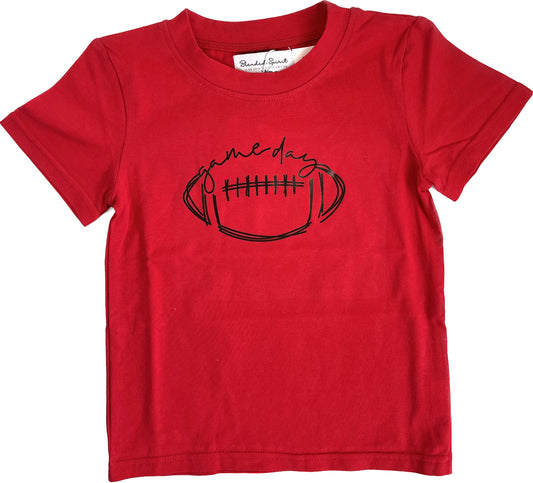 Blended Spirit Red Black Football Tee