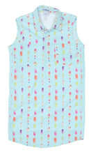 Blue Quail Sleeveless Dress Popsicle Print