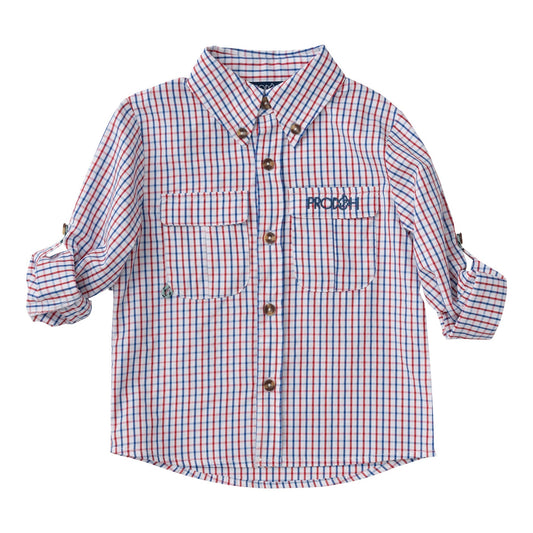 Prodoh Founders Kids Fishing Shirt- Americana Plaid