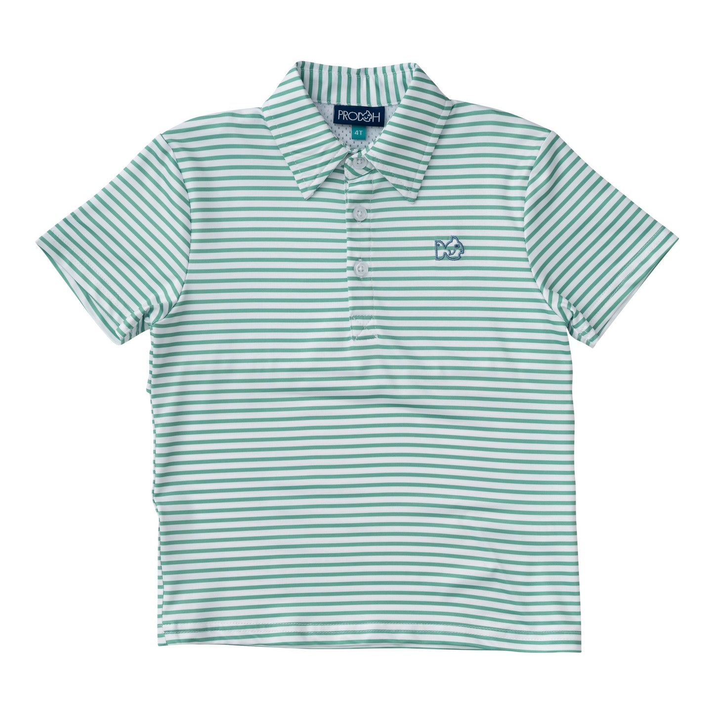 Prodoh Pro Performance Polo - Green Spruce Stripe