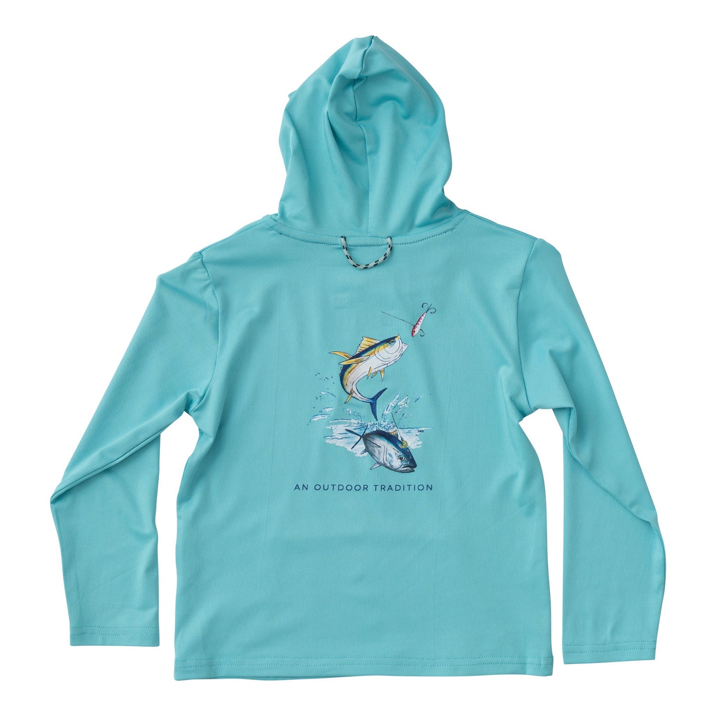 Prodoh Pro Performance Hoodie Fishing Tee- Pool Blue