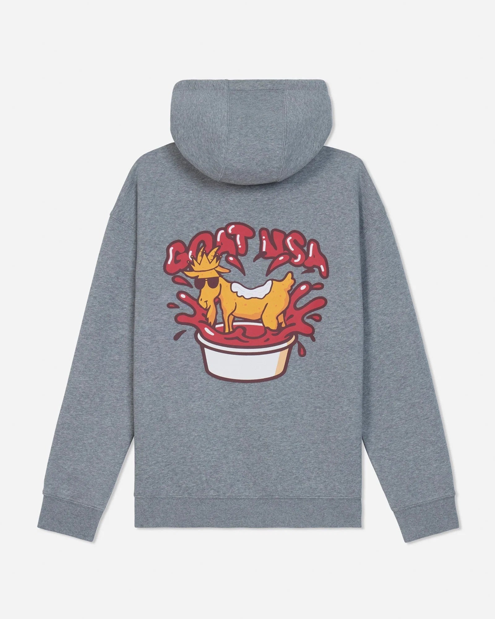 Goat USA Hooded Sweatshirt-Gray Chicken Nuggie