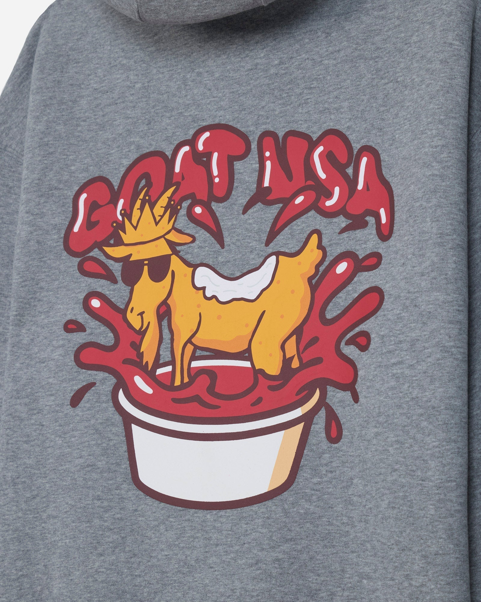Goat USA Hooded Sweatshirt-Gray Chicken Nuggie