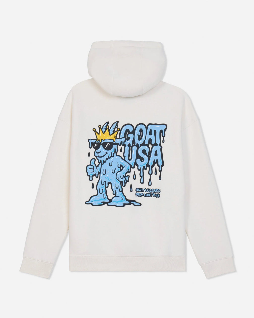 Goat USA Hooded Sweatshirt-Bone Goat Drip