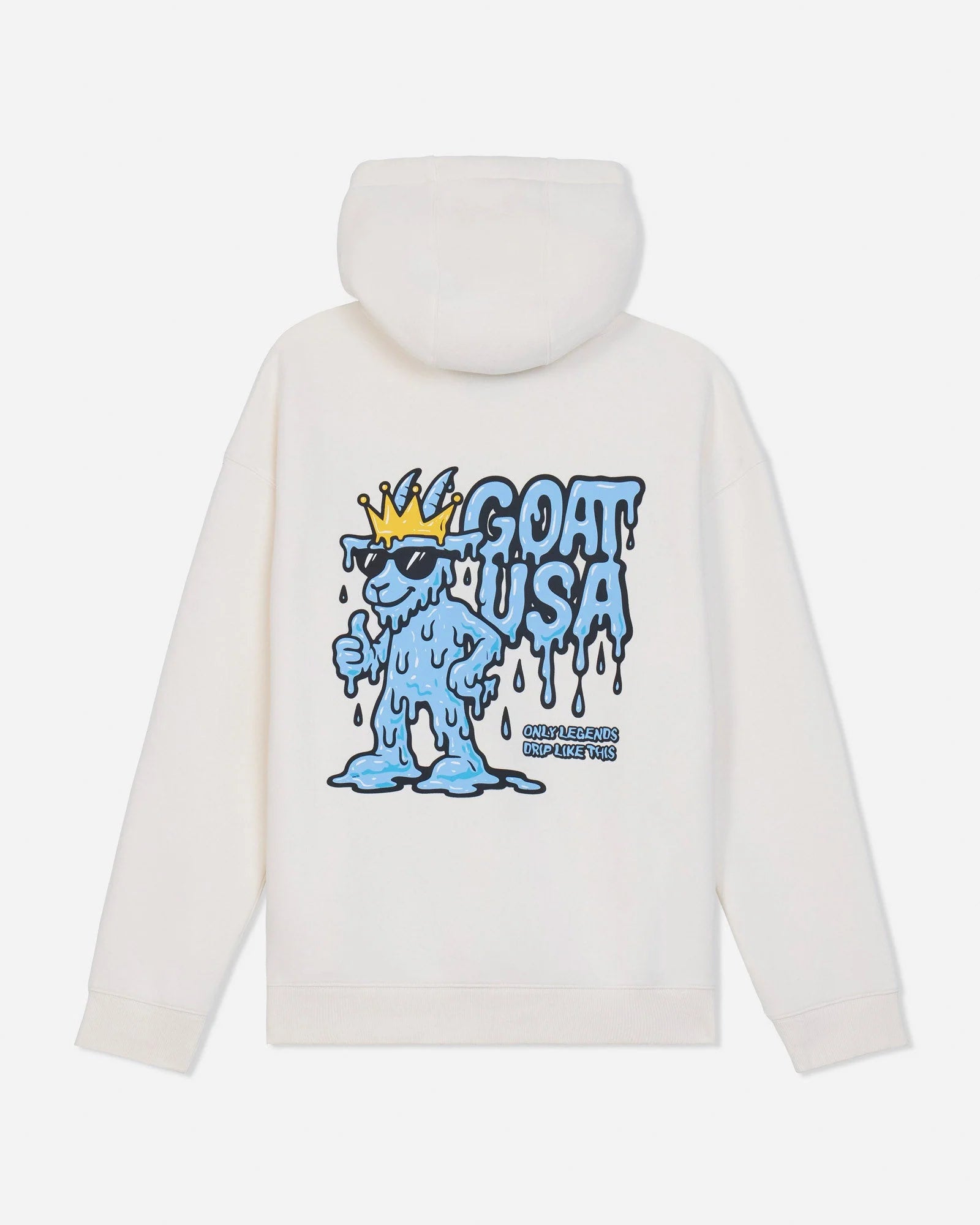 Goat USA Hooded Sweatshirt-Bone Goat Drip