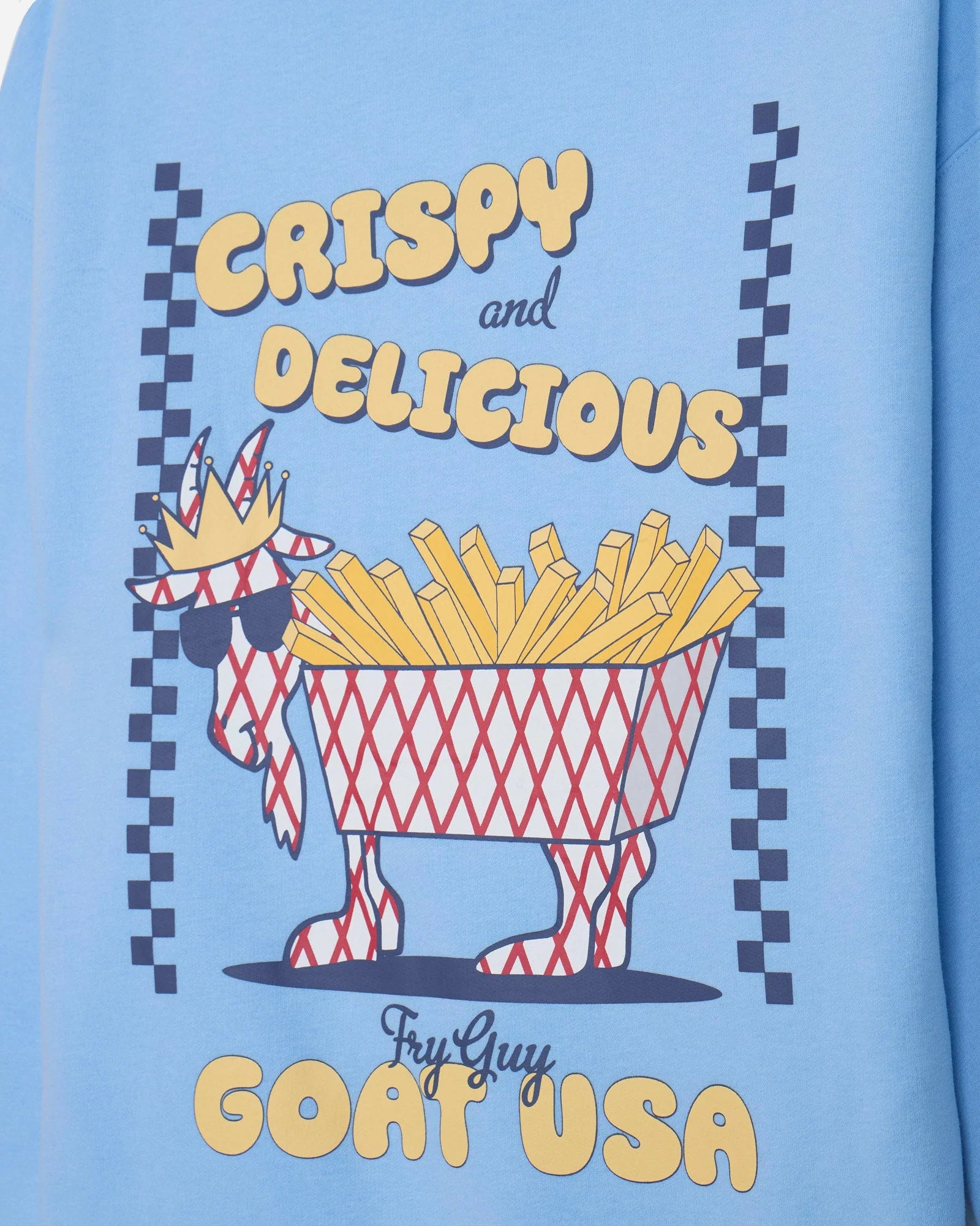 Goat USA Hooded Sweatshirt-Carolina Blue French Fries