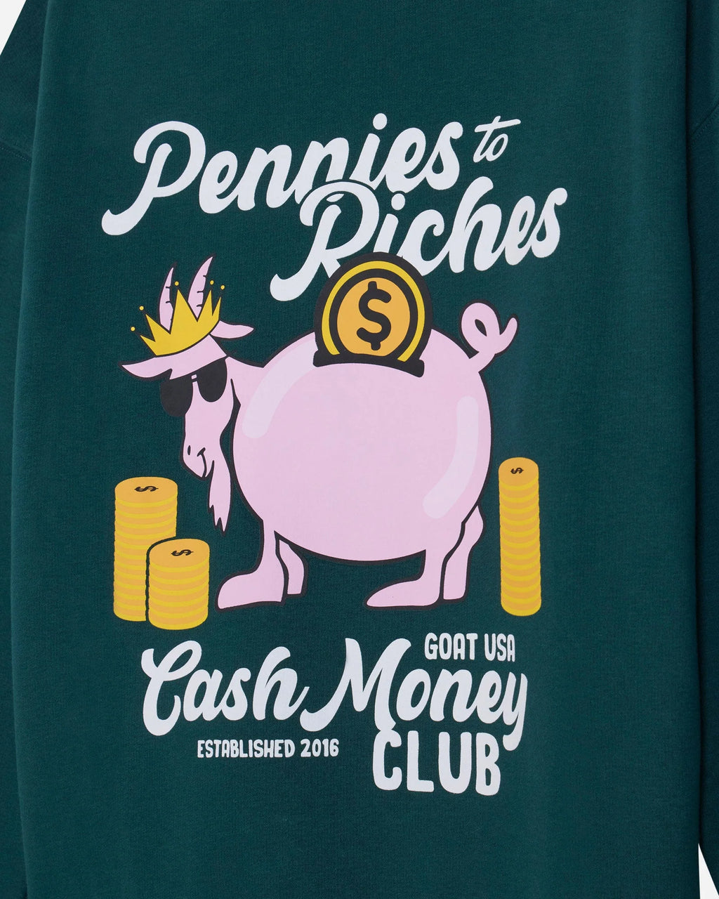 Goat USA Hooded Sweatshirt-Sage Pennies To Riches