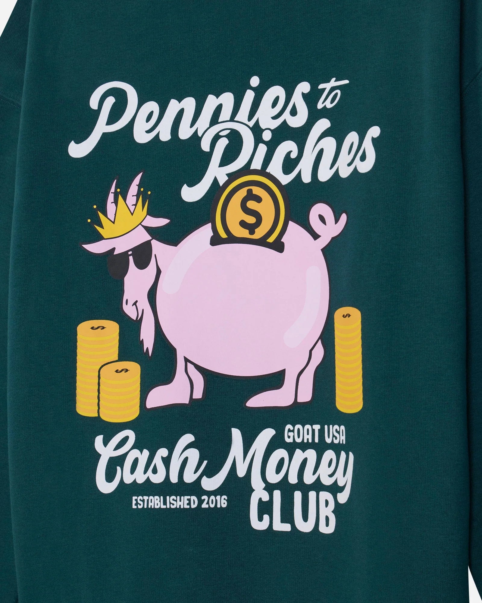 Goat USA Hooded Sweatshirt-Sage Pennies To Riches