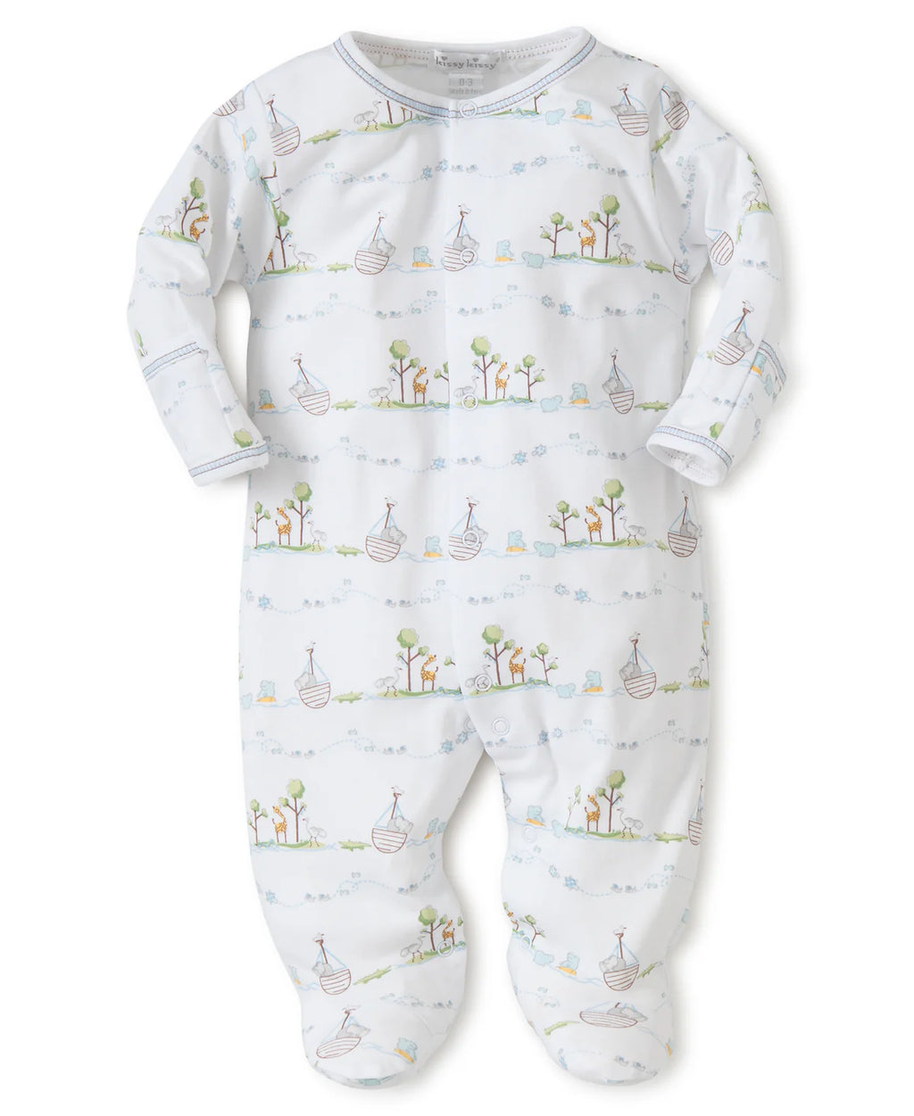 Kissy Kissy Noah's Blue Print Footie