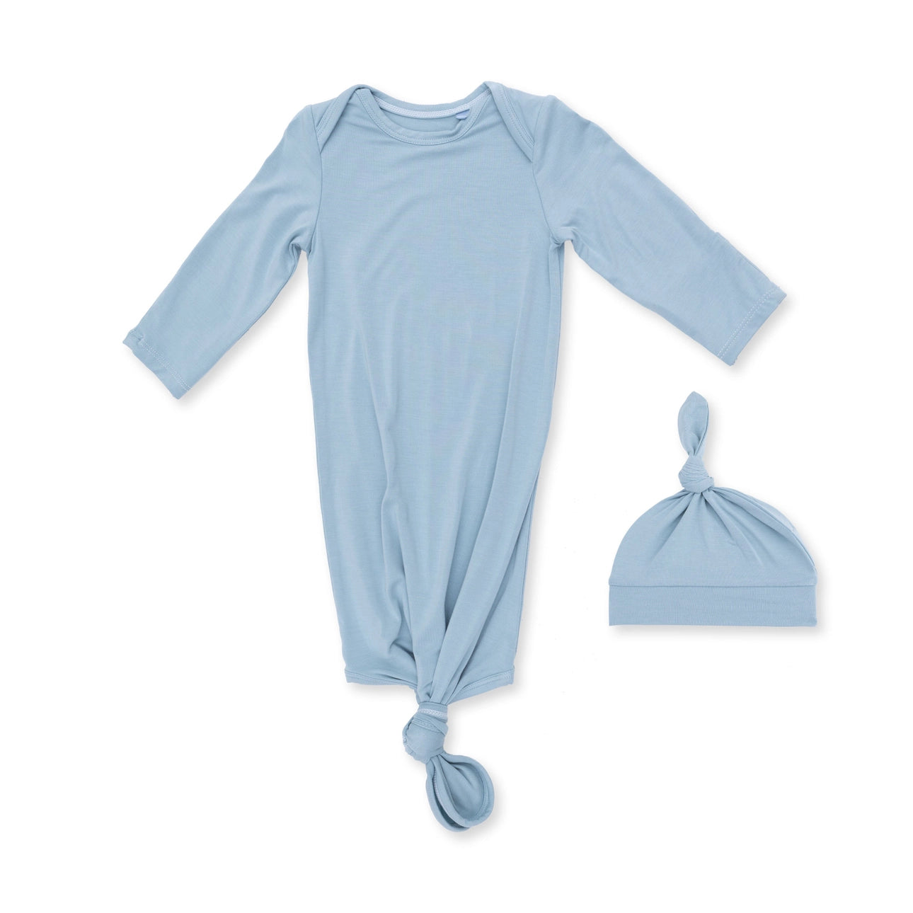 Angel Dear Knotted Gown/Hat Set Stone Blue