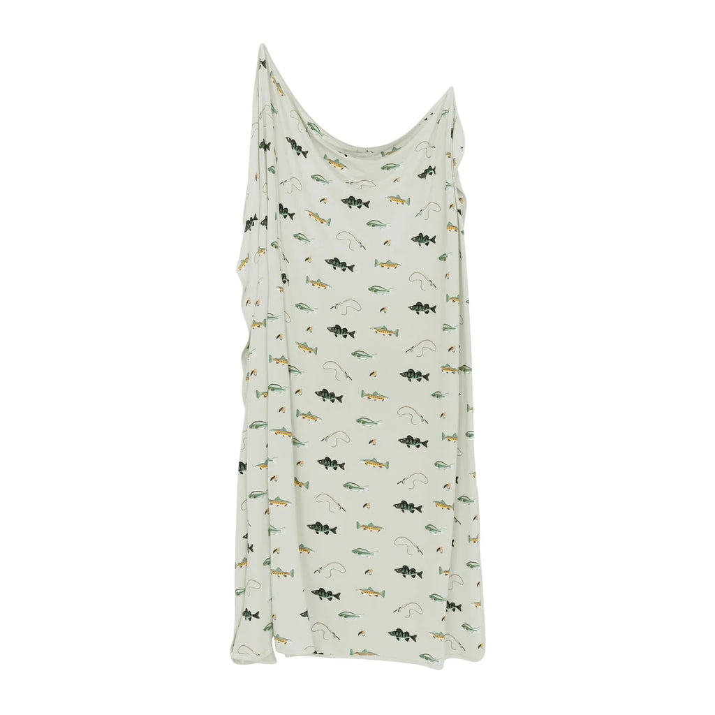 Kyte Baby Swaddle Blanket-Fishing