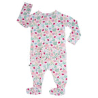 Ladybug Flower Garden Ruffle Baby Footie