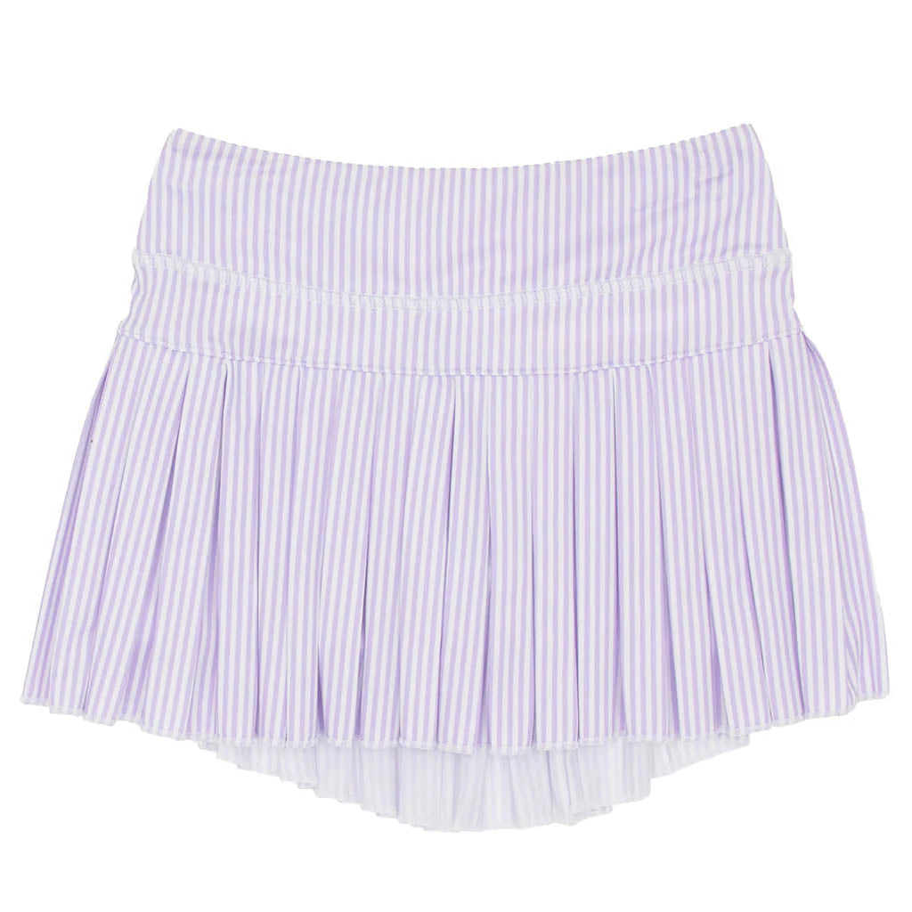 Azarhia Lavender Striped Pleat Skort