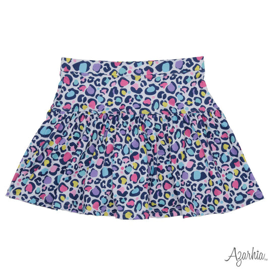 Azarhia Leopard Gathered Skort